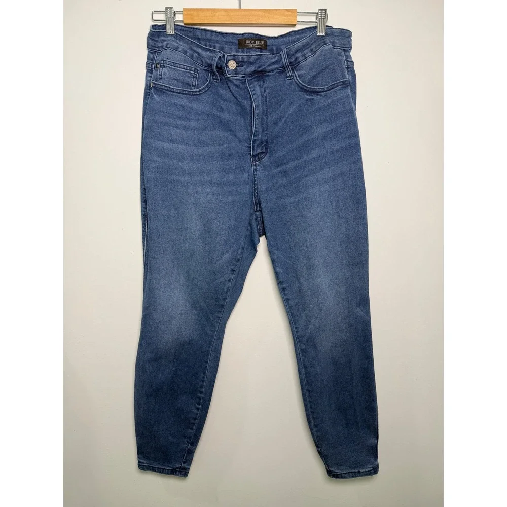 Judy Blue High Rise Skinny Jeans Medium Wash Blue Sorbtek JB88615 MD‎ Womens 20W
